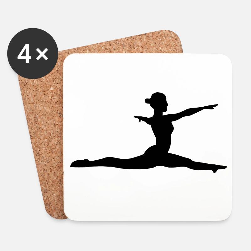 Ginnastica artistica - Sottobicchieri (set da 4 pezzi) - bianco