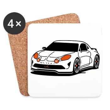 Alpine A110 Celebration (2015) [v1] - Dessous de verre (lot de 4) - blanc - Devant