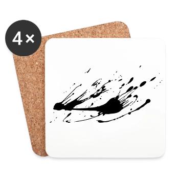Splash-Bild malen # - Untersetzer (4er-Set) - Weiß - Vorne