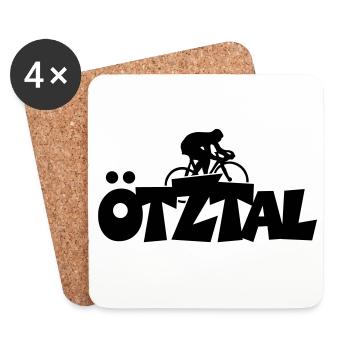Ötztal Fahrrad - Untersetzer (4er-Set) - Weiß - Vorne