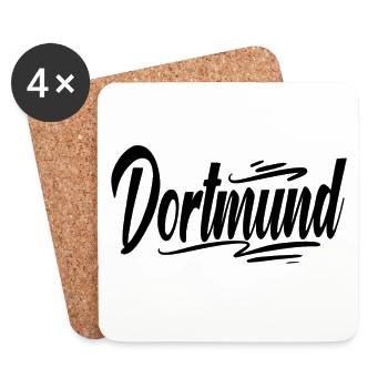 Dortmund - Dessous de verre (lot de 4) - blanc - Devant