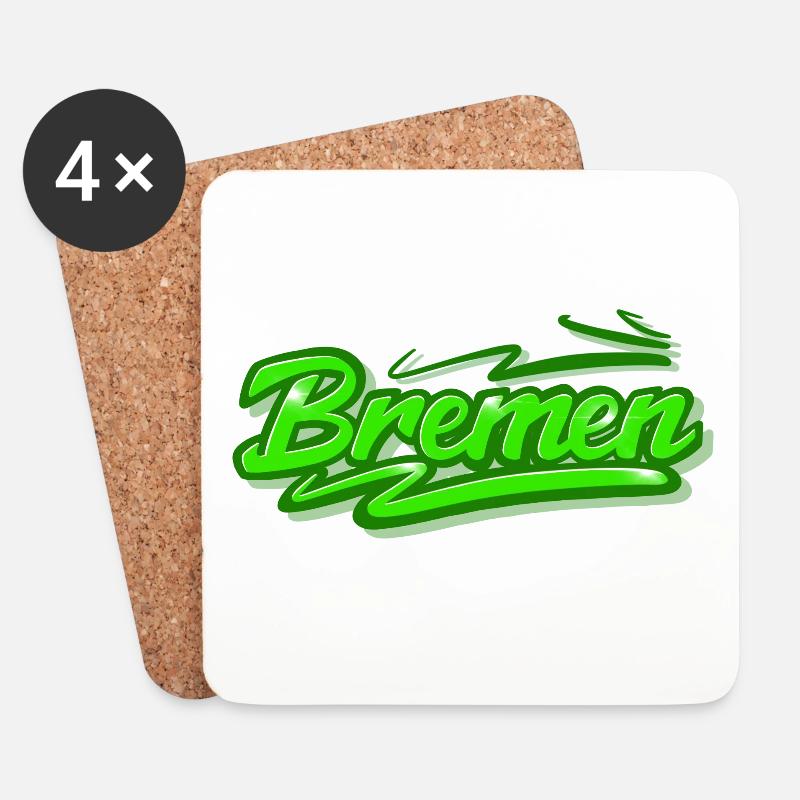 Bremen - Untersetzer (4er-Set) - Weiß