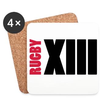 Rugby XIII - Untersetzer (4er-Set) - Weiß - Vorne