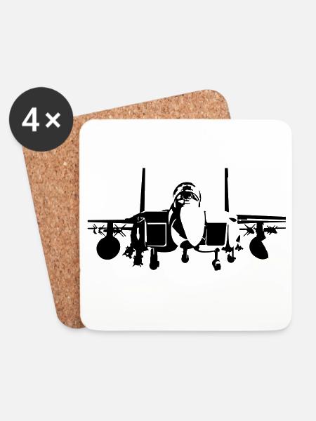 F-15 - Untersetzer (4er-Set) - Weiß