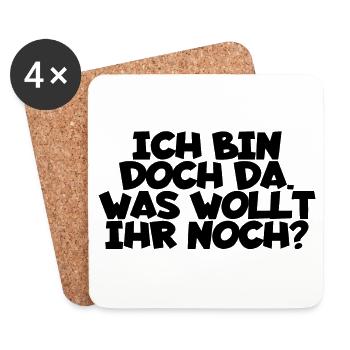 Lustiger Spruch - Untersetzer (4er-Set) - Weiß - Vorne