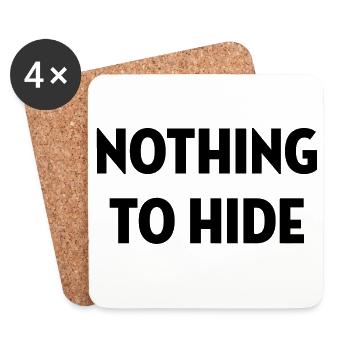 Nothing to Hide / Style / Mode / Swag / Vogue - Coasters (set of 4) - white - Front