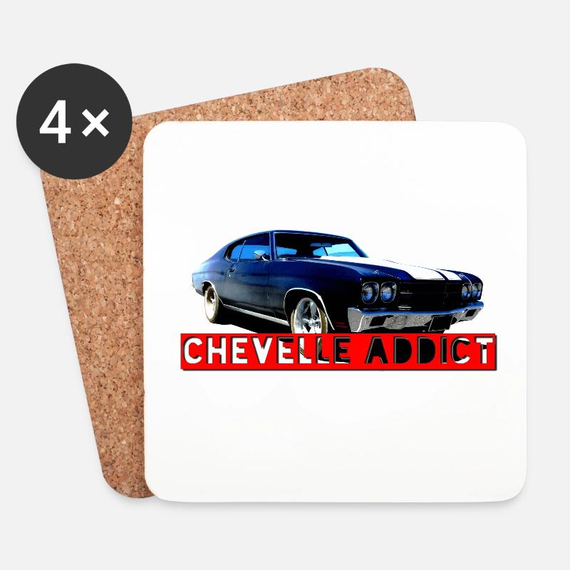 Chevelle Addict - Untersetzer (4er-Set) - Weiß