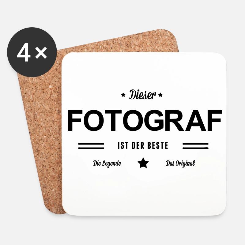 Bester Fotograf - Untersetzer (4er-Set) - Weiß