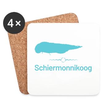 Schiermonnikoog | Design Map - Coasters (set of 4) - white - Front