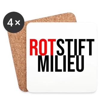 Rotstiftmillieu Lehrer - Untersetzer (4er-Set) - Weiß - Vorne