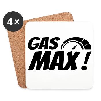 Gas max! Erdrosseln! Machen Sie Geschwindigkeit! Rennen * - Untersetzer (4er-Set) - Weiß - Vorne