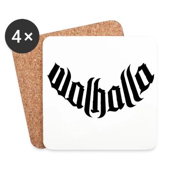 walhalla vikings viking sticker wikinger sticker - Untersetzer (4er-Set) - Weiß - Vorne