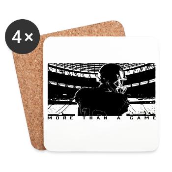 More Than a Game – Football Passion Design - Untersetzer (4er-Set) - Weiß - Vorne