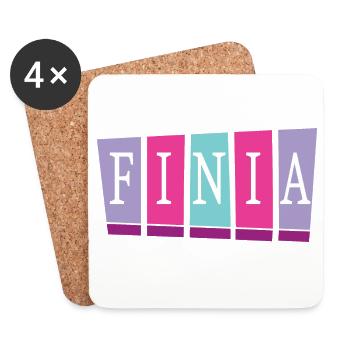 Finia - Dessous de verre (lot de 4) - blanc - Devant