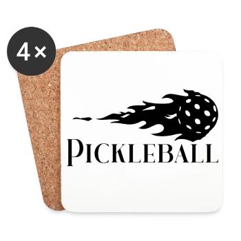 Pickleball - Untersetzer (4er-Set) - Weiß - Vorne