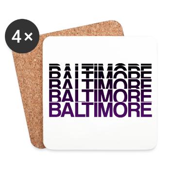 Baltimore Violet Gradient Style - Coasters (set of 4) - white - Front