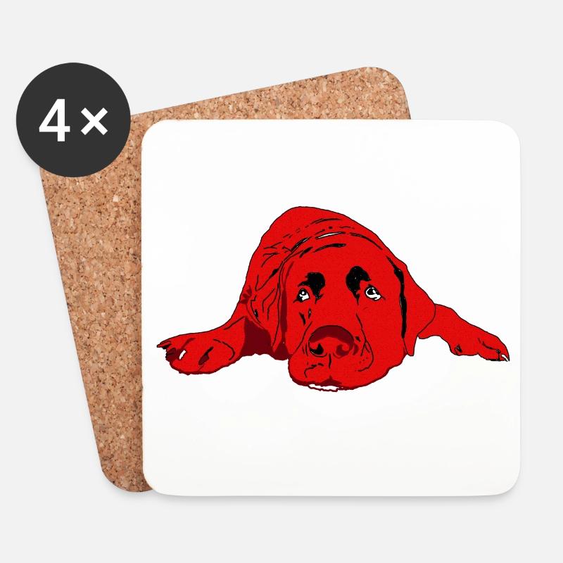 Labrador - Untersetzer (4er-Set) - Weiß