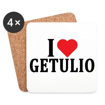 t-shirt I love Getulio t-shirt gift idea - Coasters (set of 4) - white - Front