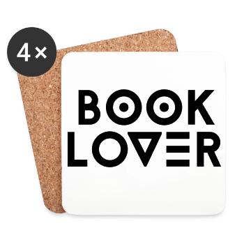 booklover - Coasters (set of 4) - white - Front