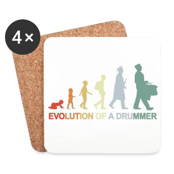Batteur vintage Evolution - Dessous de verre (lot de 4) - blanc - Devant