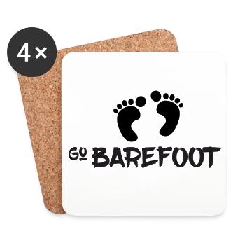 Go Barefoot - Barefoot Running - Coasters (set of 4) - white - Front