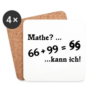 66plus99 v2 schwarz - Untersetzer (4er-Set) - Weiß - Vorne