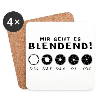 Mir geht es blendend - Untersetzer (4er-Set) - Weiß - Vorne