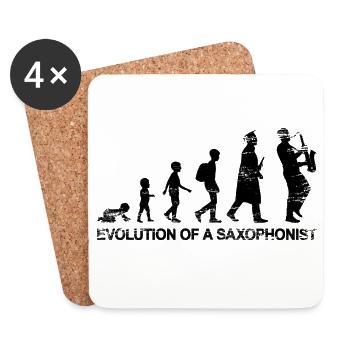 Développement d’un saxophoniste - Dessous de verre (lot de 4) - blanc - Devant