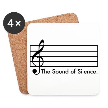Le son du silence - Dessous de verre (lot de 4) - blanc - Devant