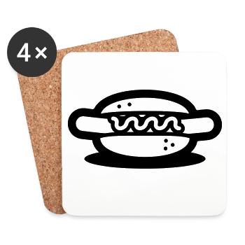 hotdog - Untersetzer (4er-Set) - Weiß - Vorne