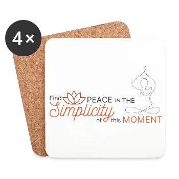 Peaceful Simplicity Moment - Coasters (set of 4) - white - Front