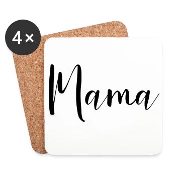 Mama Design für alle Mütter - Untersetzer (4er-Set) - Weiß - Vorne
