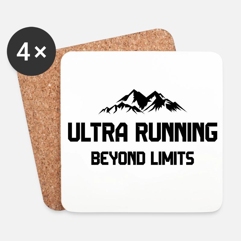 Ultra Running - Jenseits der Grenzen - Untersetzer (4er-Set) - Weiß