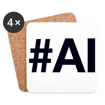 AI Artificial Intelligence - Coasters (set of 4) - white - Front
