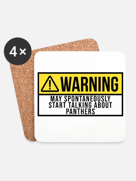 Panther Panther Panther - Coasters (set of 4) - white