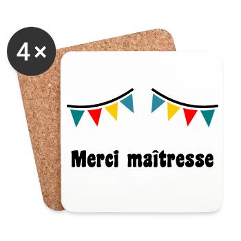THANK YOU. MISTRESS. THANK YOU MISTRESS. MISTRESS - Coasters (set of 4) - white - Front