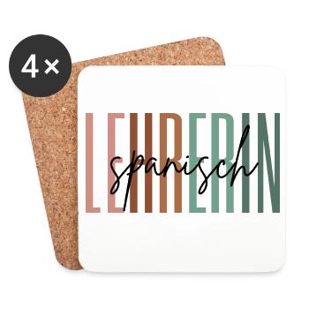 Lehrerin Spanisch Spanischlehrerin Geschenk - Untersetzer (4er-Set) - Weiß - Vorne