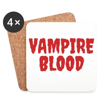 Vampire Blood Horror Typography Design - Coasters (set of 4) - white - Front
