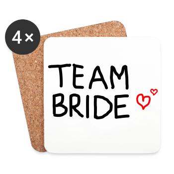 Team Bride - Untersetzer (4er-Set) - Weiß - Vorne