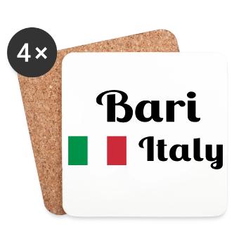 Bari Italia - Stilvolle Drucke - Untersetzer (4er-Set) - Weiß - Vorne