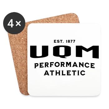 UQM Athletic-Performance Sportswear - Dessous de verre (lot de 4) - blanc - Devant
