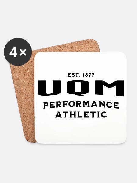 UQM Athletic-Performance Sportbekleidung - Untersetzer (4er-Set) - Weiß