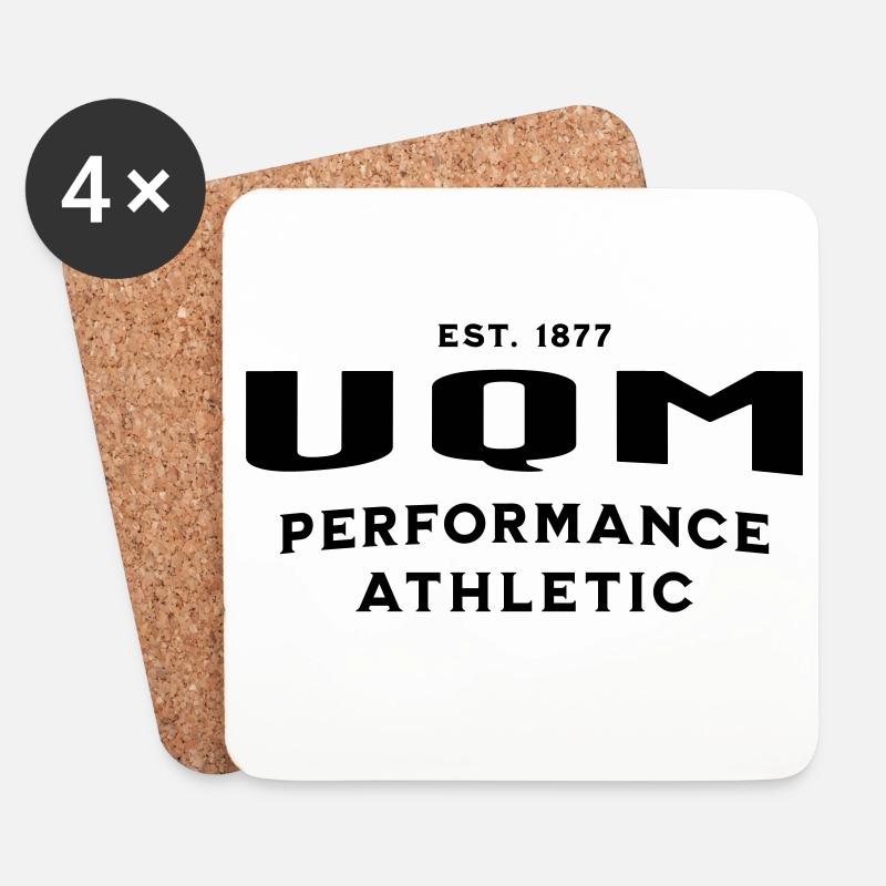 UQM Athletic-Performance Sportbekleidung - Untersetzer (4er-Set) - Weiß
