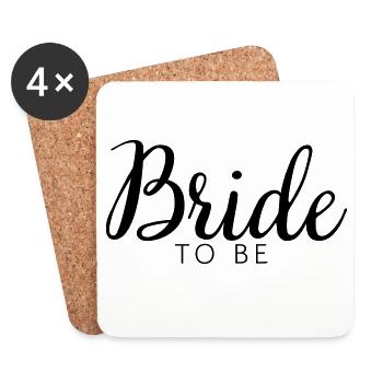 Bride to be - Untersetzer (4er-Set) - Weiß - Vorne