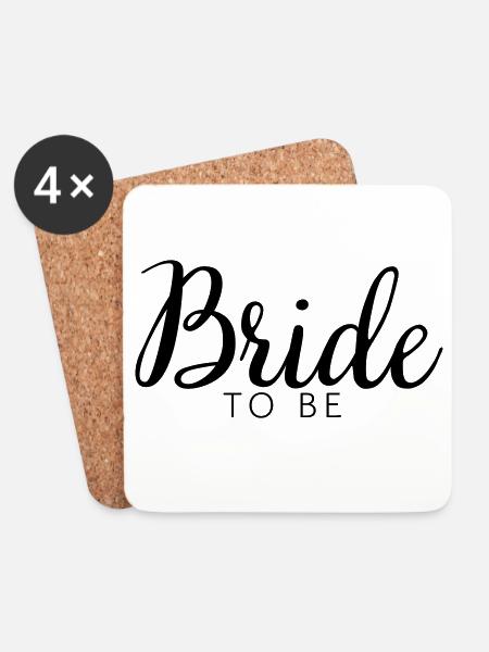 Bride to be - Untersetzer (4er-Set) - Weiß