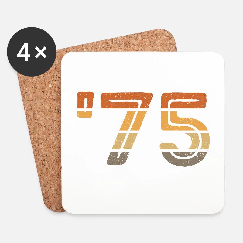 Year '75 - 1975 - Untersetzer (4er-Set) - Weiß
