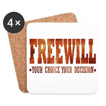 FreeWill - Coasters (set of 4) - white - Front