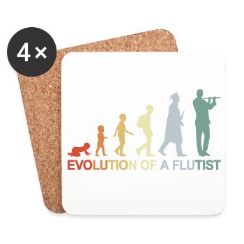 Flûte Vintage Evolution - Dessous de verre (lot de 4) - blanc - Devant