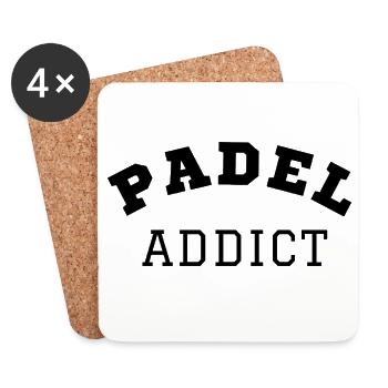 Padel Addict - Coasters (set of 4) - white - Front