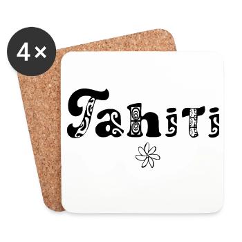 Tahiti - Untersetzer (4er-Set) - Weiß - Vorne